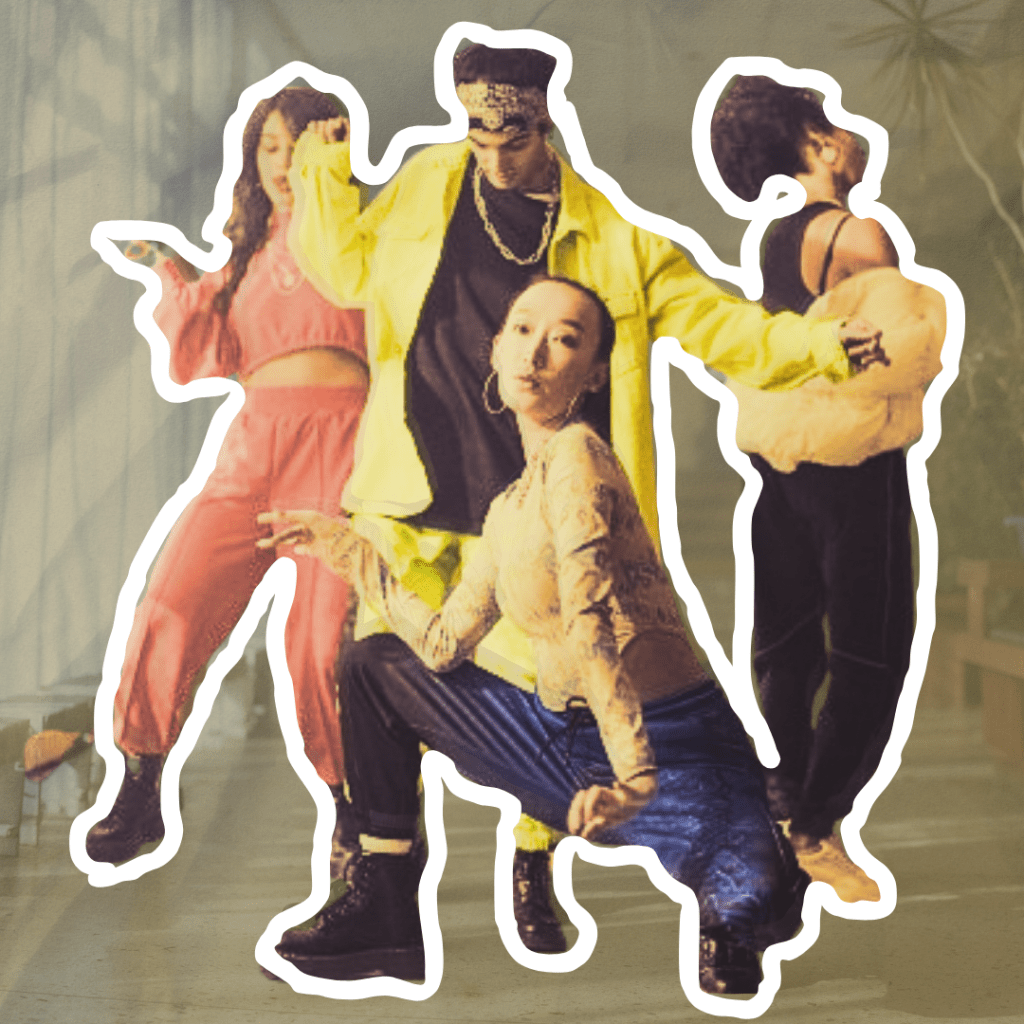 a group of four dancers showcasing their dance styles