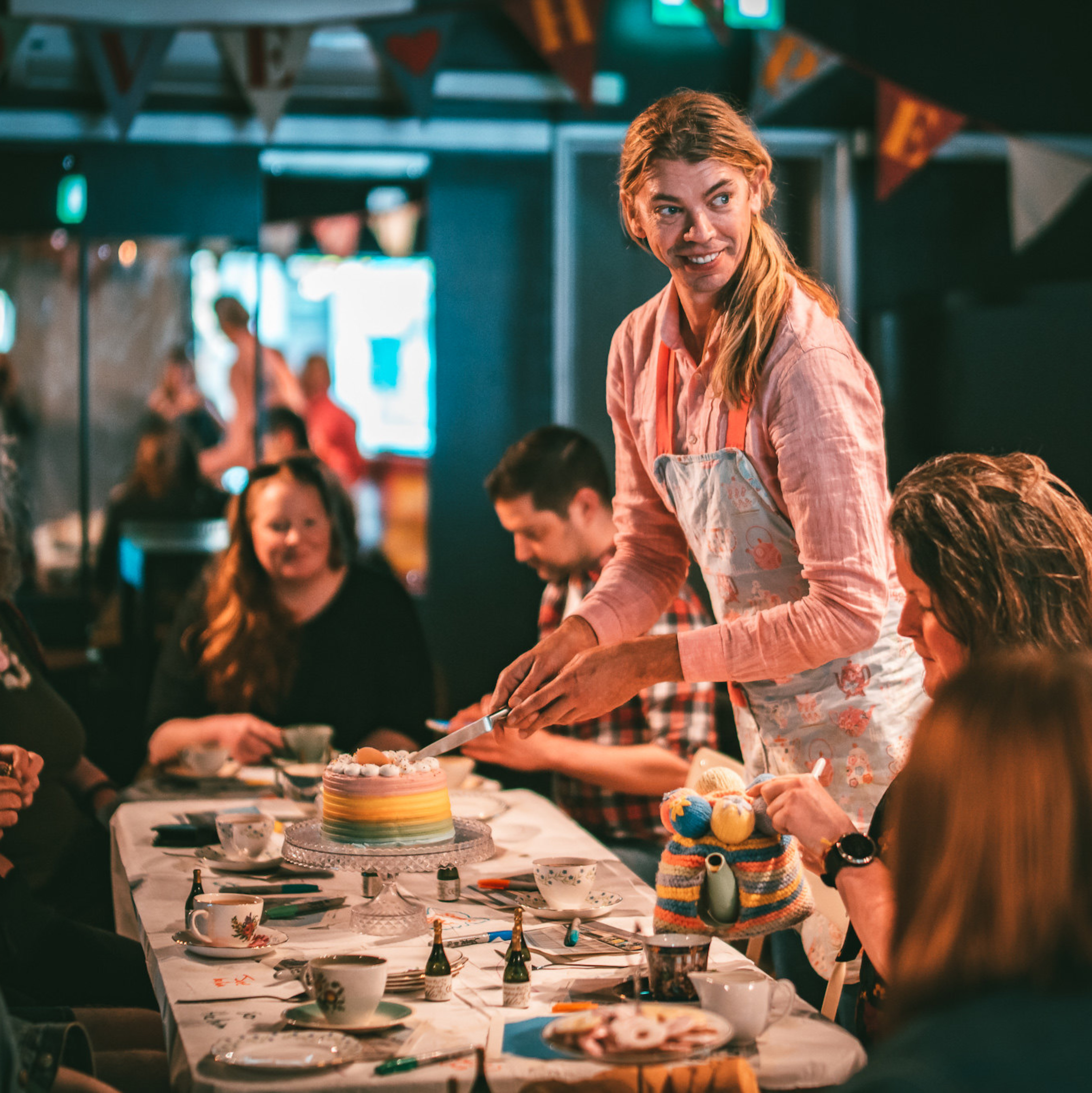 Tom Marshman serves cakes at a previous Section 28 tea party