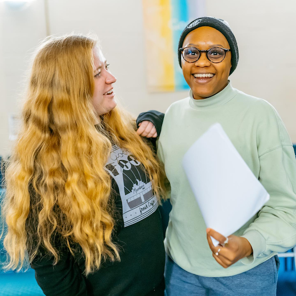 Harriet and Shaday, two of Strike A Light's youth practitioners
